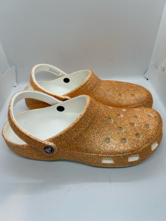 CROCS Men’s CLASSIC GLITTER ORANGE SORBET ? CLOGS SANDALS SHOES Sz 11 main image 8
